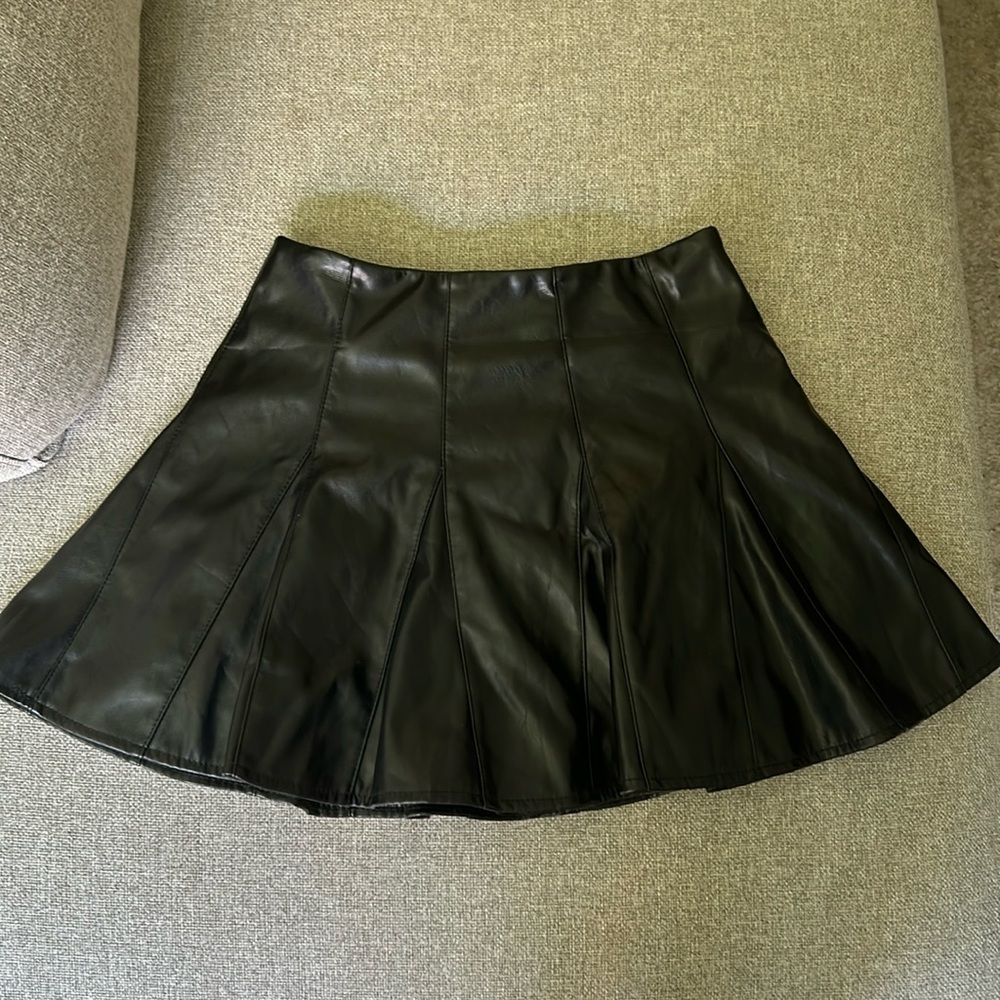 Black pleather skirt